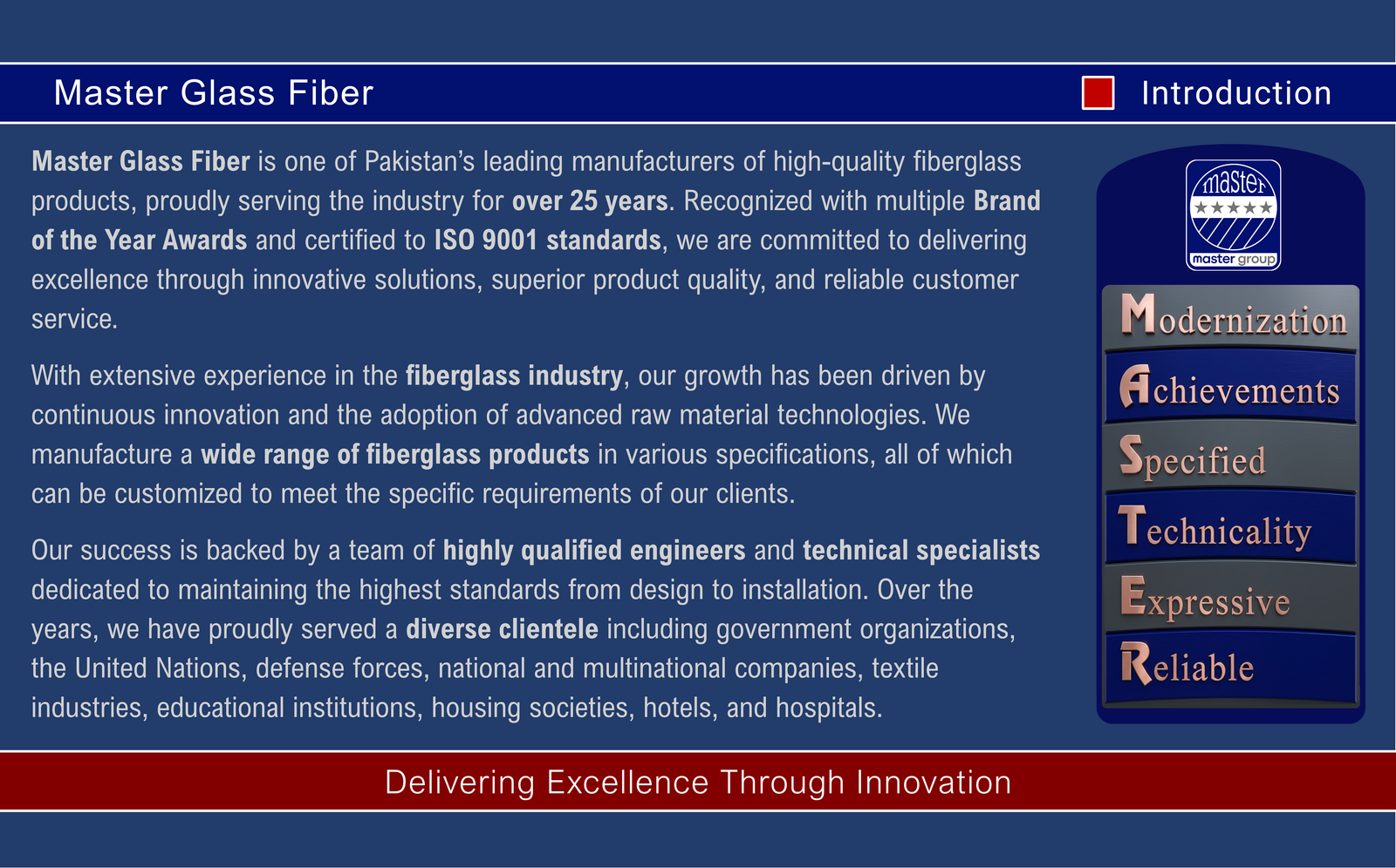 Master Glass Fiber Brochure Page 2